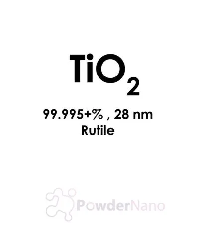Titanium Dioxide (TiO2) Nanopowder/Nanoparticles, Rutile, High Purity: 99.995+%, Size: 28 nm